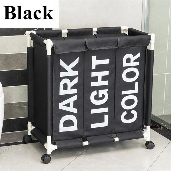 

storage baskets 3 compartments clothes organizer x-shaped folding dirty laundry basket home sorters with wheels bathroom racks