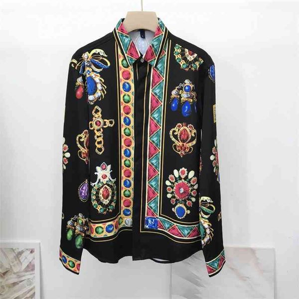 

fashion pattern court show men's fashion cardigan shirt 2021 new, White;black