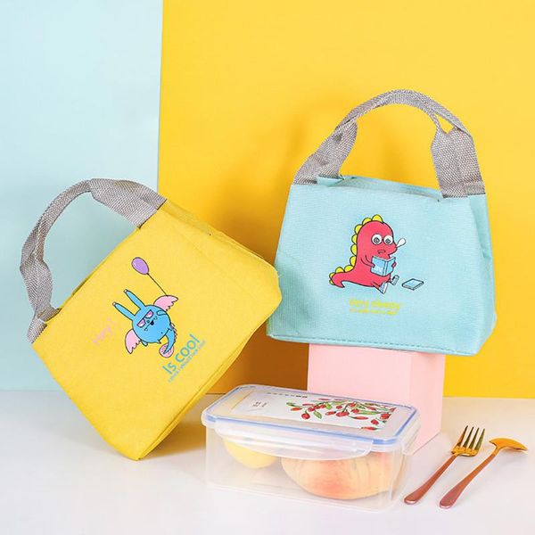 

hanging baskets cartoon aluminum foil thick insulation lunch bag for women kids oxford cloth waterproof m16#35