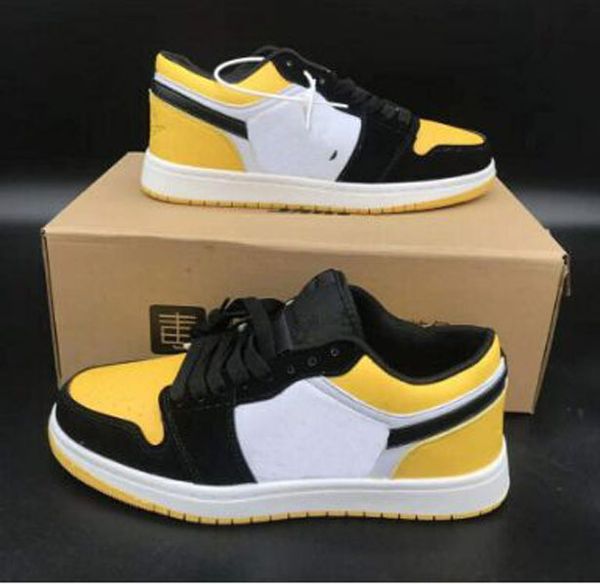 

mens sneakers classic 1s men women low cut leather casual flat shoes trainers outdoor og skateboarding sports shoe 36-44, Black