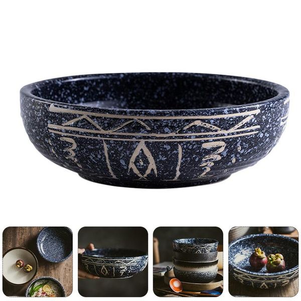 

1pc ceramic bowl classical japanese style soup tableware noodle bowls
