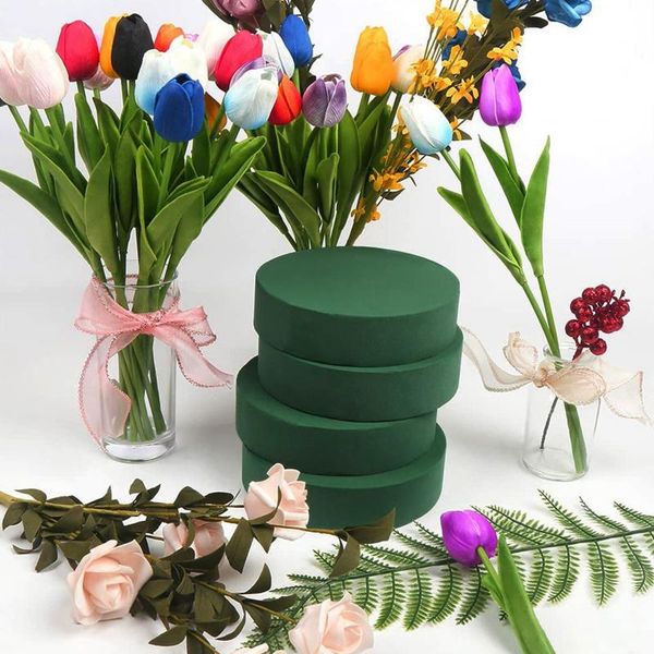 

decorative flowers & wreaths circular floral foam blocks fresh for artificial craft project flower packing arranging florist supplies