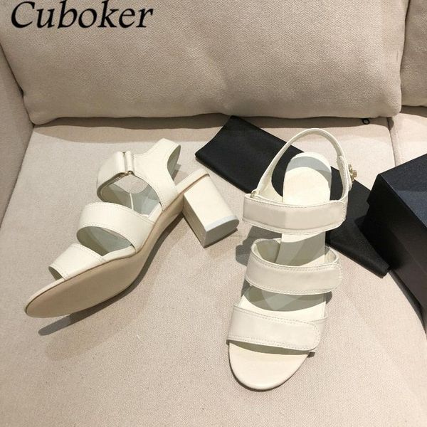 

dress shoes genuine leather women sandals peep toe chunky heel slides three straps ladies gladiator sandalias mujer, Black