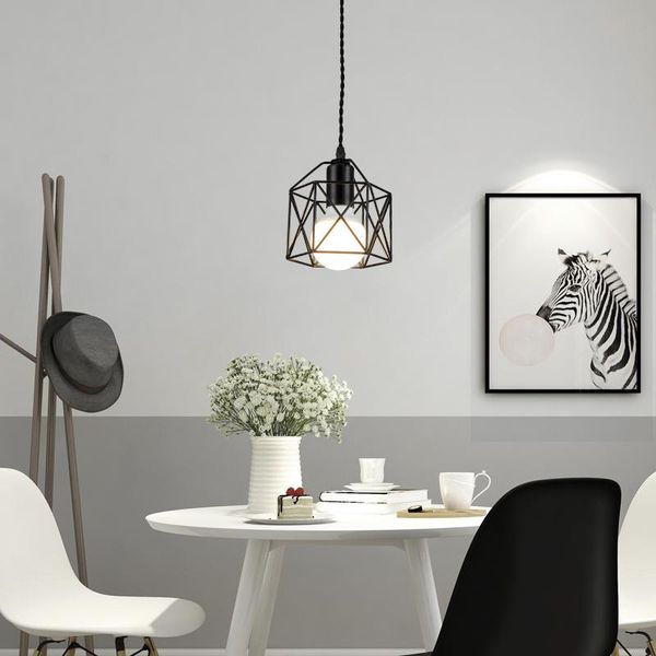 

pendant lamps modern led light iron gold black minimalist metal cage lamp living room restaurant shop bar fixture decoration