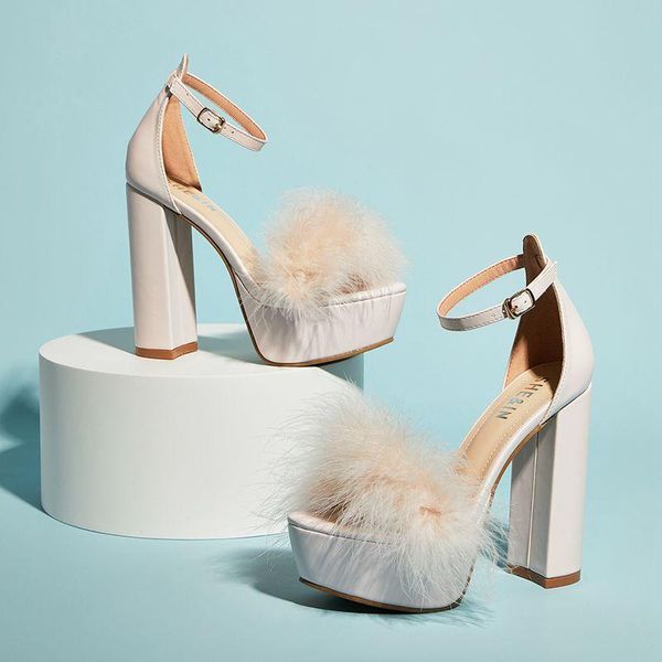 

dress shoes summer women's gladiator sandals woman ladies beach sandalias female fur girls brand high heels white, Black