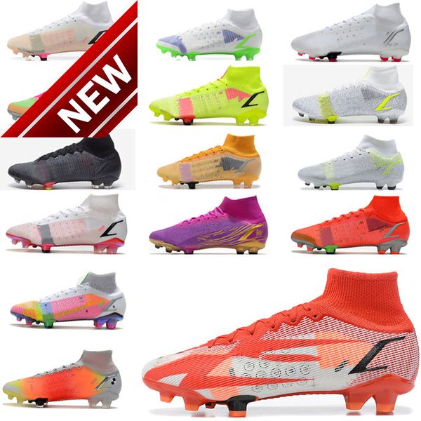 

2022 superfly 8 viii 360 elite fg soccer shoes mens women boys high football boots cleats new season dragonfly cr7 ronaldo rawdacious