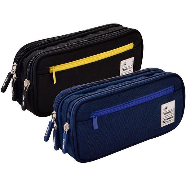 

canvas pencil case multi-layers organizer for stationery large capacity cases school supplies bags