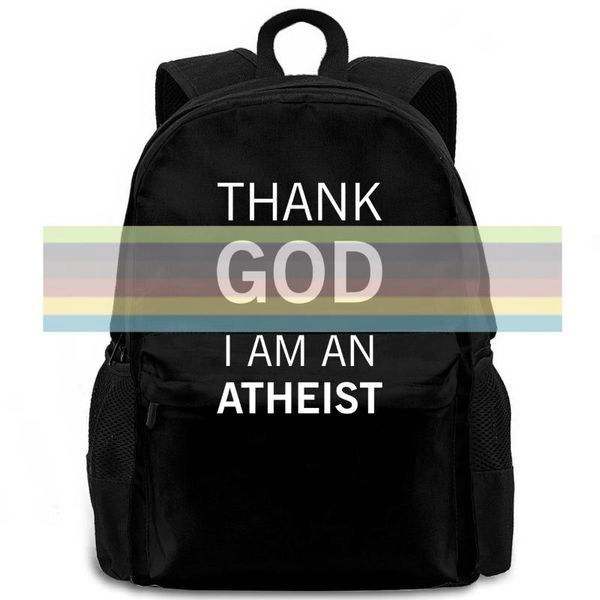 

backpack thank god i am an atheist design women men laptravel school student