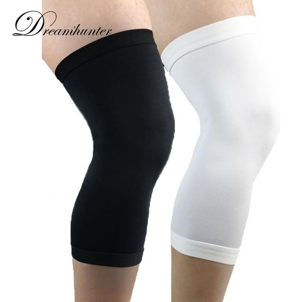 

elbow & knee pads 1 piece comfortable high-elastic compression sleeves legs brace silicone anti-slip strip sports safety protector, Black;gray