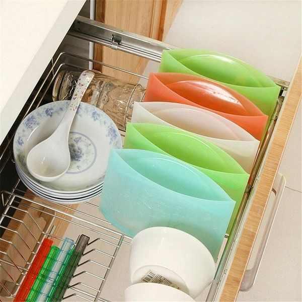 

hanging baskets 4pcs silicone leakproof containers bags kitchen supplies lsf