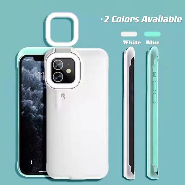 

for iphone 7 8 x 11 pro 12 max mobile phone cases led ring flash universal selfie light portable
