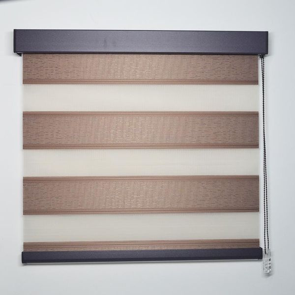 

quality coffee banded zebra shades for windows motorized day night blinds livingroom bedroom customized size