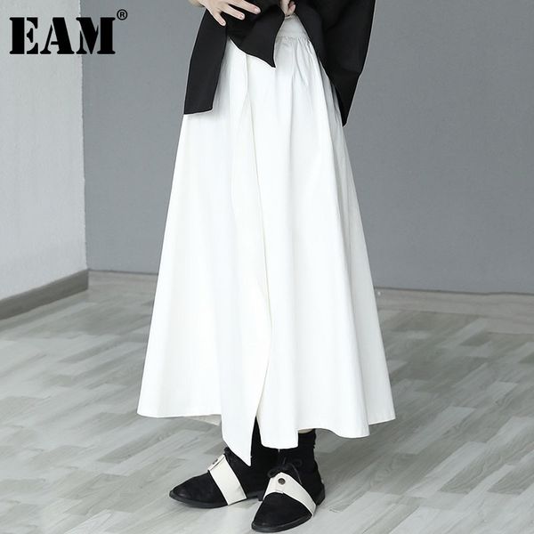 

[eam] black casual irregular slit high waist half-body long mid-calf skirt women fashion spring autumn 1dd7761 21512