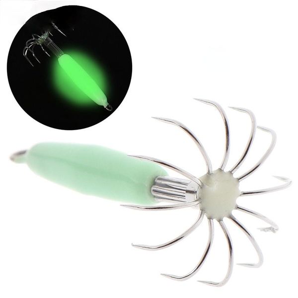 

fishing hooks luminous squid lure hook fish vivid lifelike simulation tackle lures jig with