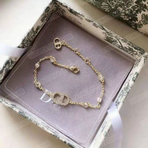 

chain letter bracelet female simple temperament snap jewelry wholesale classic full diamond pearl cruciani charms, Black
