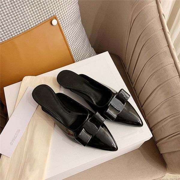 

2021ss summer fashion beach ladies sandals comfortable platform wedges women shoes footwear gladiator pointed toes slides with box, Black