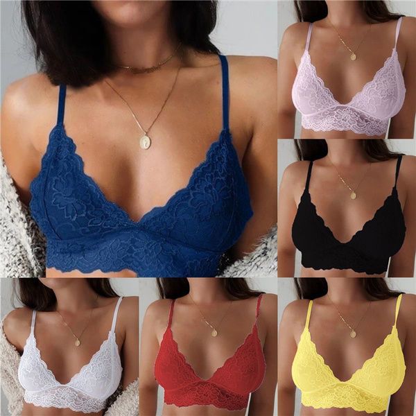 

women's corset lace floral bra vest girl bra camisole underwear crop top, Red;black