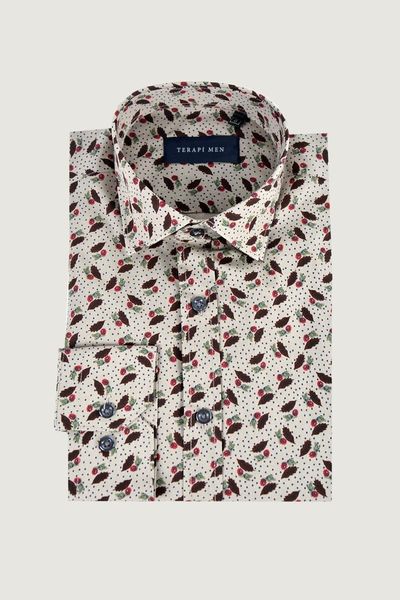 

men's long-sleeve print shirt 20y-4300435 beige tracksuits, Gray