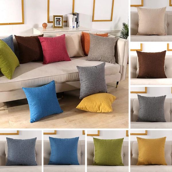 

cushion/decorative pillow solid decorative cushion cover for office living room sofa case home decor simple square throw pillows 45x45cm