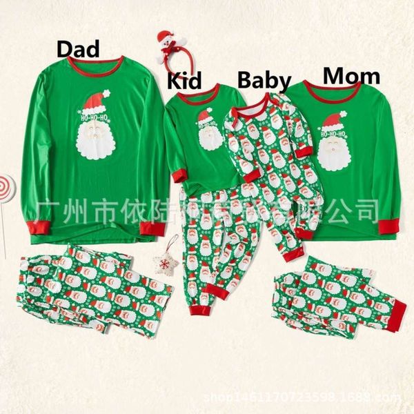 

casual dresses mosaic father christmas pajamas parent child suit, Black;gray