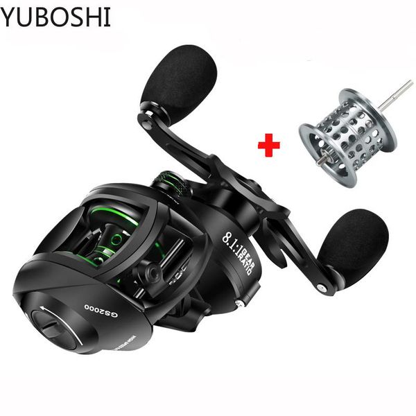 

baitcasting fishing reels 8.1:1 gear ratio 17+1bb 8kg max drag left right hand reel bass reinforced nylon body