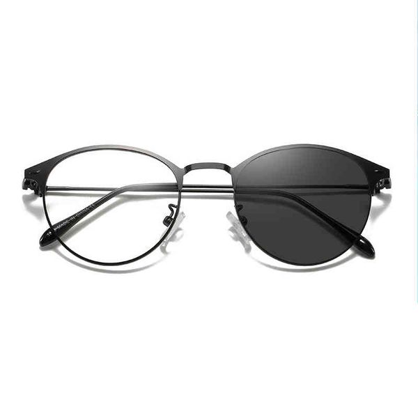 

polarized alloy anti blue light pchromic blue light blocking eyeglass fram optical glassu64n, White;black