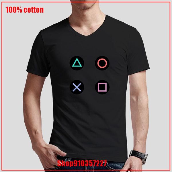 

men's t-shirts retro splash design ps gaming vintage ps5 ps2 ps3 ps4 xbox game play station v-neck t-shirt cozy and breathable deal shi, White;black
