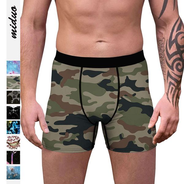 

underpants starry sky digital printing men's comfortable and breathable stretch boxers sterile medium waist soft underpants, Black;white