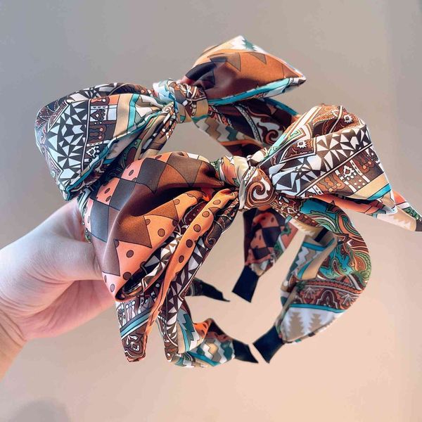 

barrettes hairpin east gate ~ net red designer bohemian national style double-layer bow hoop jewelry, Golden;silver