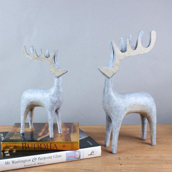 

decorative objects & figurines nordic creative deer decoration living room entrance tv wine cabinet home resin craft gift ornament wedding