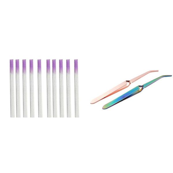 

nail art kits 1 set fibergl form building uv gel acrylic nails tips tool & shaping tweezers