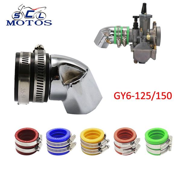

sclmotos-gy6 125cc 150cc racing motorcycle carburetor intake manifold gy6-125 gy6-150 4 stroke engine scooter moped atv go-kart fuel system