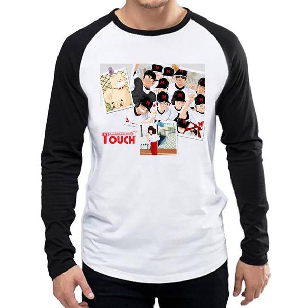 

men's t-shirts touch t-shirt mens fashion white color anime logo t shirt tee tshirt full sleeve uesugi kazuya clothes, White;black