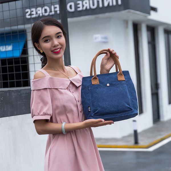 

2021 new canvas women's japan korea fashion hand bag