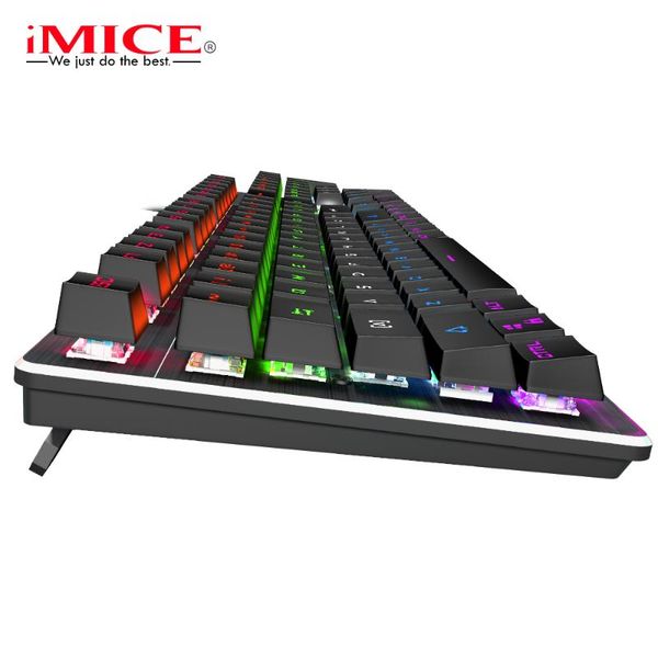 

keyboards imice three-color backlit gaming keyboard multifunctional waterproof metal suspension for wired