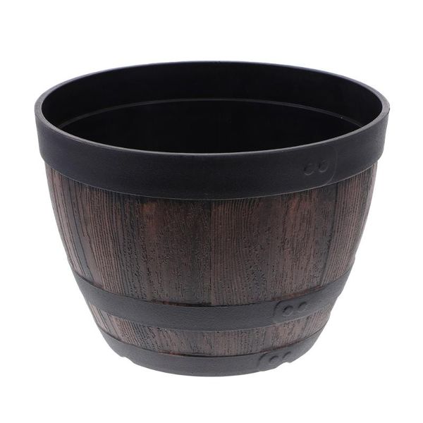 

planters & pots 1pc thickened simulation bucket flowerpot lotus planting container (coffee)