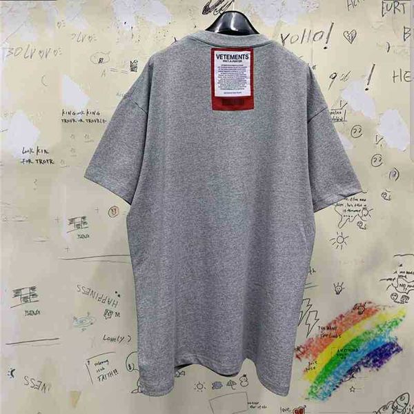 

men's t-shirts t shirts gray vetements t-shirt men women patch tee back red textile label a8kj, White;black