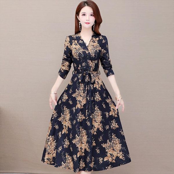 

plus size slim fit women dresses printed vestido de mujer femme robe, Black;gray