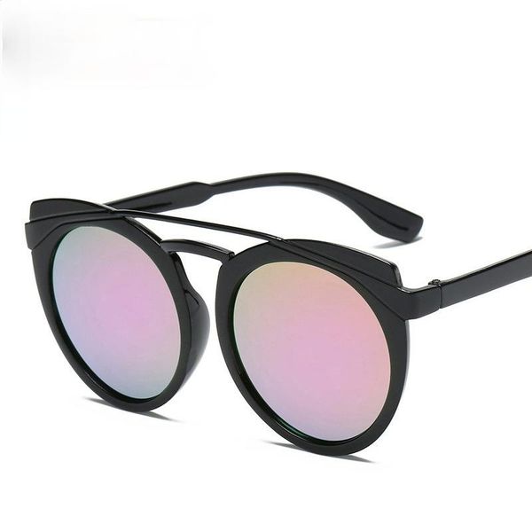 

sunglasses round women 2021 luxurybrand oversized casual street style summer goggle sun glasses eyewear gafas de sol mujer, White;black