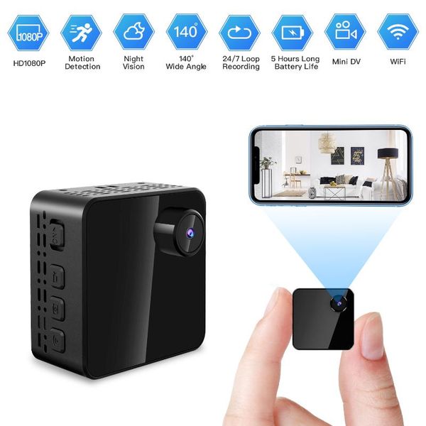 

mini cameras sailvde 1080p camera wifi infrared night vision ring recording wireless 140 degree wide angle family safety