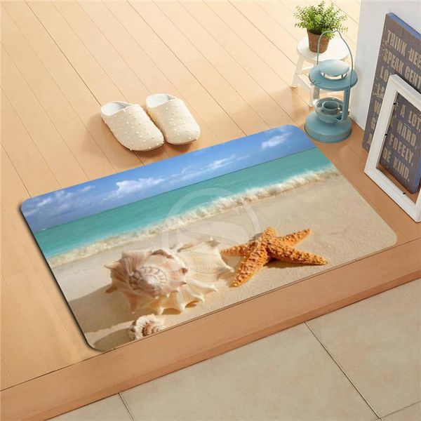 

cushion/decorative pillow v&16 custom the beach sea shells doormat home decor door mat floor bath mats foot pad l7.11#g16