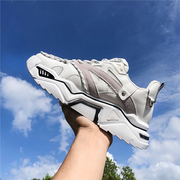 

dress shoes men's jogging casual breathable trainers zapatillas hombre sneakers mesh tenis masculino scarpe uomo dad a6g9, Black