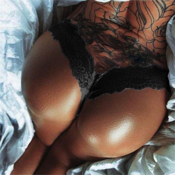 

women's panties fashsiualy embroidery lace woman thong underpanties for women crochet lace-up hollow out underwear linger, Black;pink