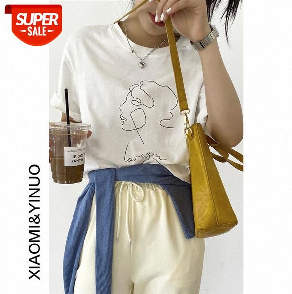 

[ou fan] 7882 short-sleeved t-shirt women's ins tide korean simple bottoming shirt #e50j, Black;gray