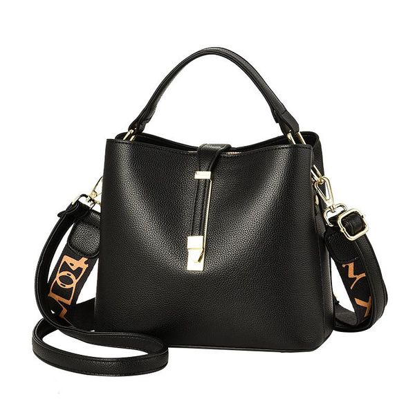 

bag parts & accessories broadband messenger trendy korean fashion large capacity bucket ladies shoulder, Black