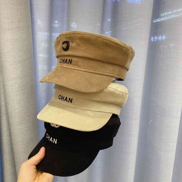 

factory wholesale 50% off autumn and winter french corduroy navy hat female british style small fragrant flat beret newspaper children', Blue;gray
