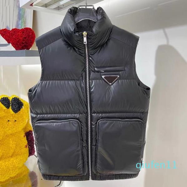 

21ss lastest size autumn wind fashion man down jackets vest, Black;white