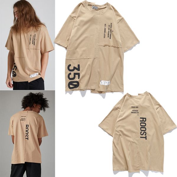 

21ss kanye's t shirt west sunday service tour commemoration oversize loose short sleeve shirts, White;black