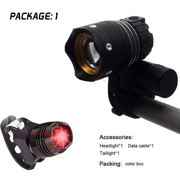 

bike lights bicycle light set usb rechargeable front waterproof safety warning headlight accessories