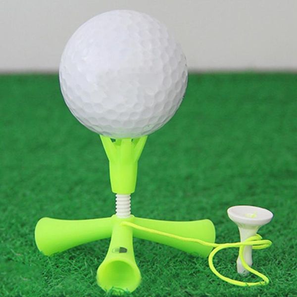 

golf training aids self standing practice tee ball holder anti-flying rotatable tripod accessories adjustable height easy outdoor